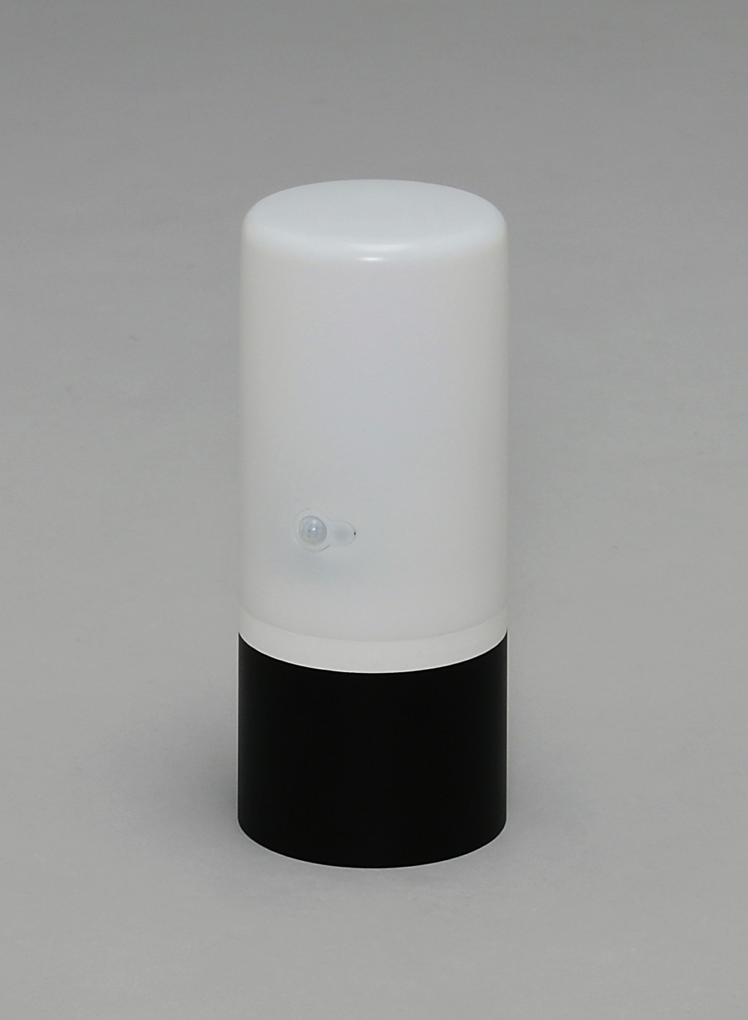 【アイリスオーヤマ】電池式ガーデンセンサーライト　φ91×216mm　ブラック/ホワイト