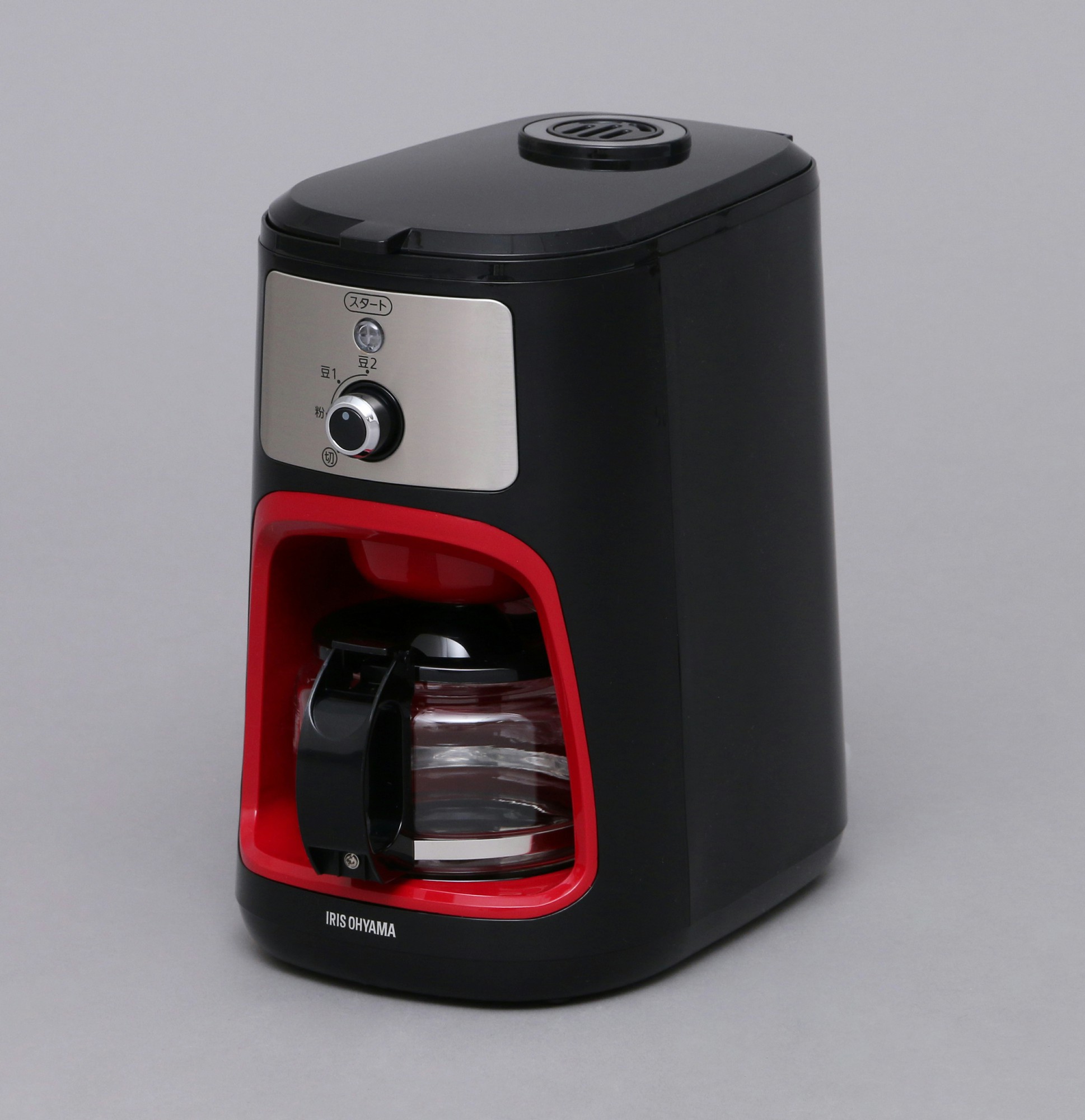 【アイリスオーヤマ】全自動コーヒーメーカー　177×286×292mm　ブラック