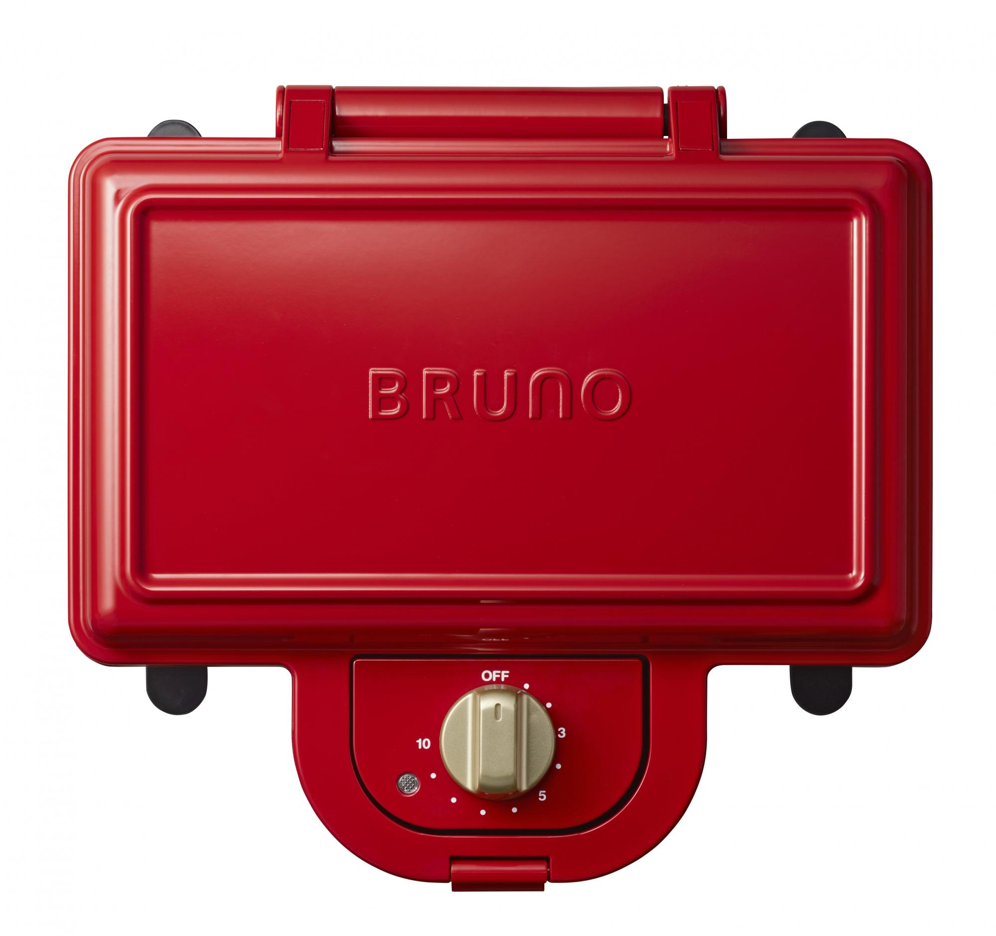 【BRUNO】ホットサンドメーカーダブル(レッド)
