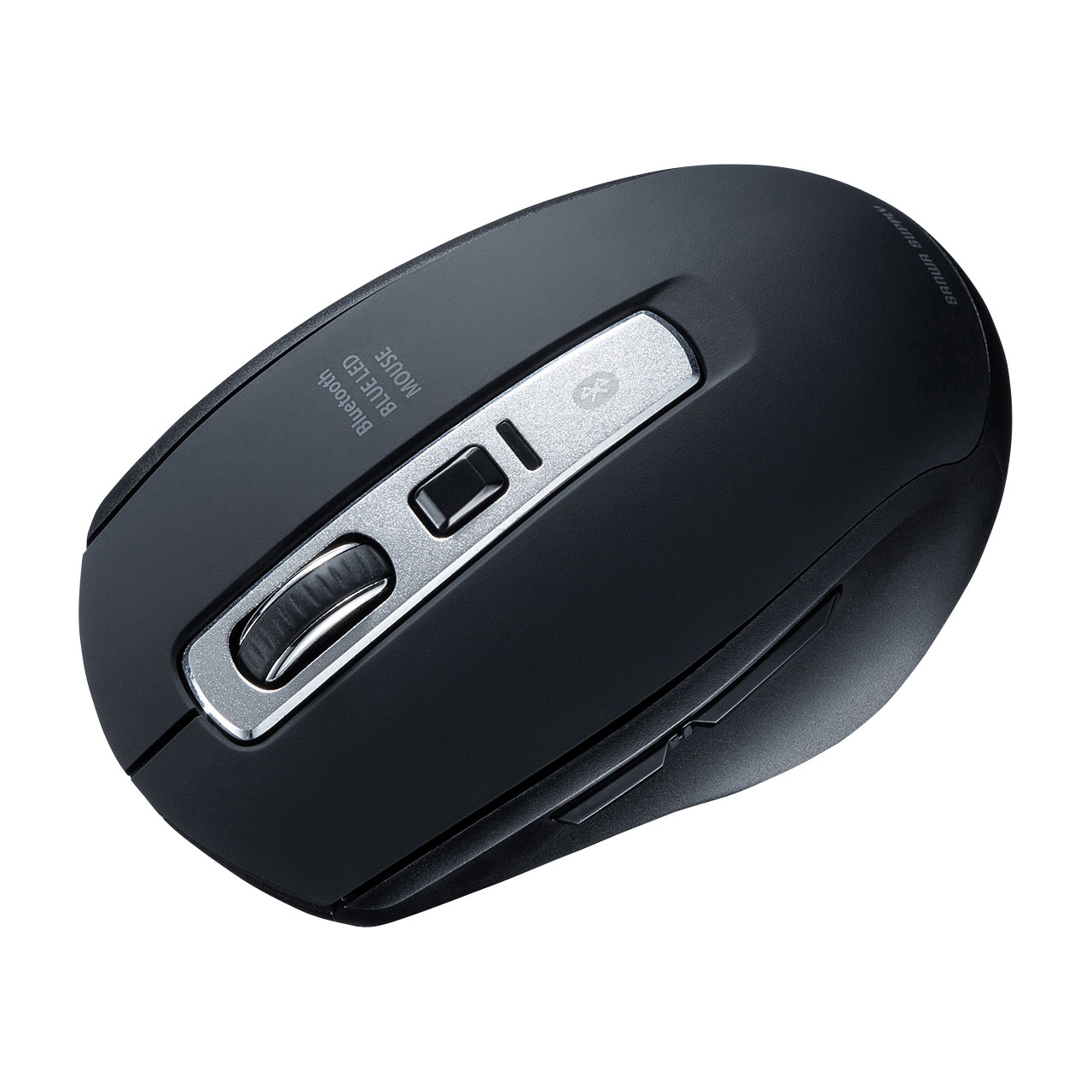 静音Bluetooth 5.0 ブルーLEDマウス（ブラック）