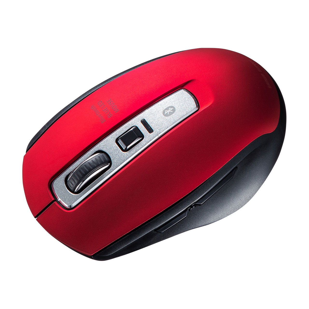静音Bluetooth 5.0 ブルーLEDマウス（レッド）