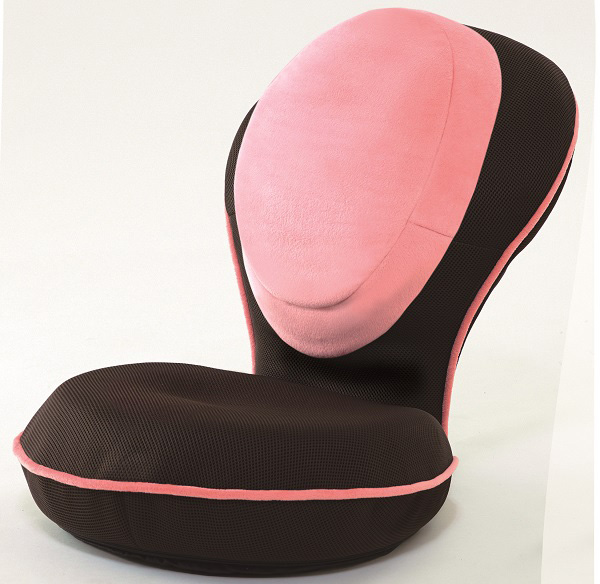 【ドリーム】背筋がGUUUN美姿勢座椅子リッチ　450×560×180mm　ベビーピンク