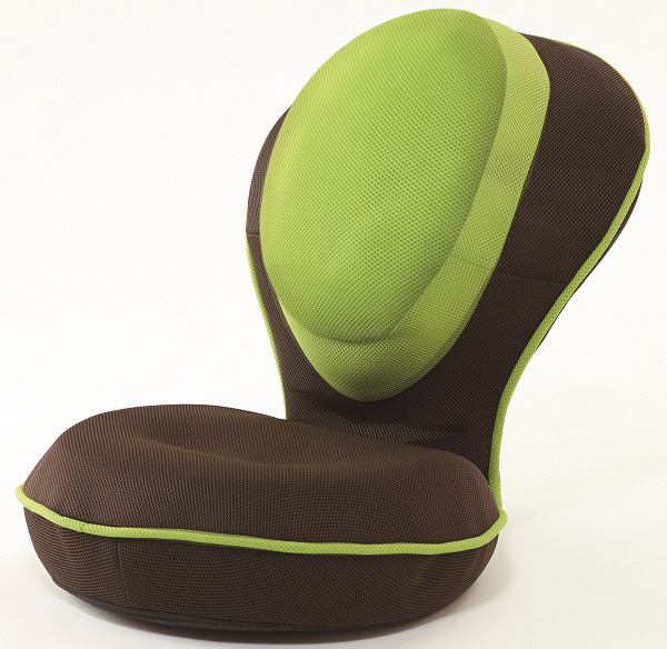 【ドリーム】背筋がGUUUN美姿勢座椅子リッチ　450×560×180mm　メッシュグリーン