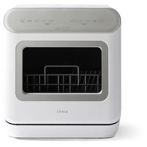 【siroca】食器洗い乾燥機 (オートオープンタイプ・3人用・食器点数16点) ホワイト