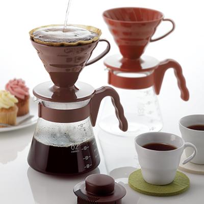 【HARIO】 コーヒーサーバー02セット コーヒーポット ドリップポット ショコラブラウン