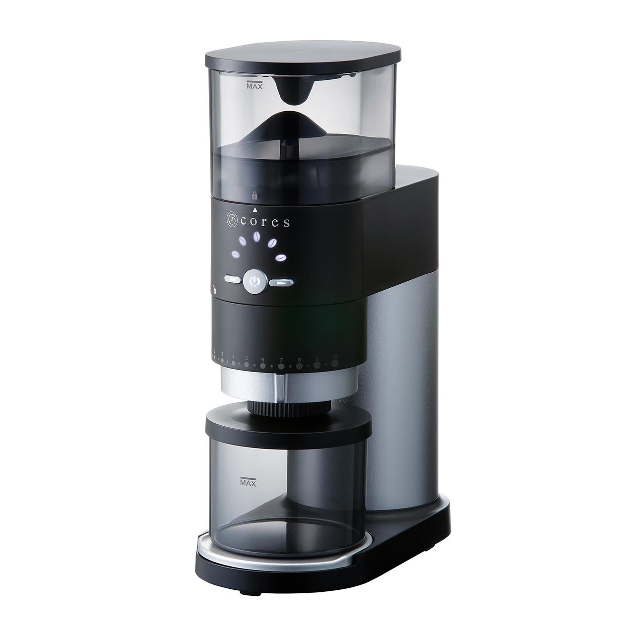 【Cores】 コーングラインダー ブラック コーヒーグラインダー コーヒーミル 豆挽き 電動