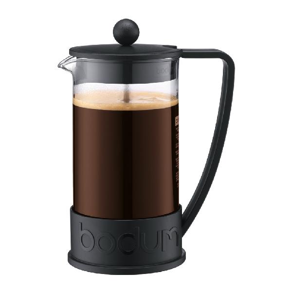 【bodum】 ブラジル フレンチプレスコーヒーメーカー 1.0L ブラック コーヒーポット ステンレスフィルター