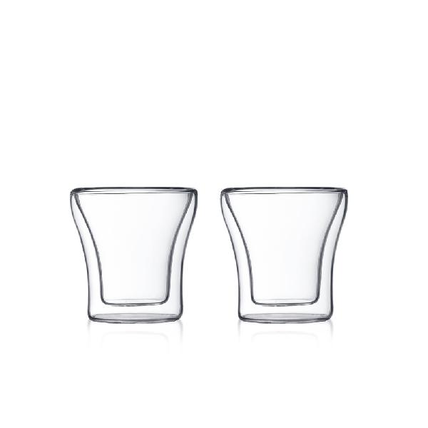 【bodum】 アッサム ダブルウォールグラス 0.1L トランスペアレント 二重壁グラス カップ 二重構造 耐熱ガラス