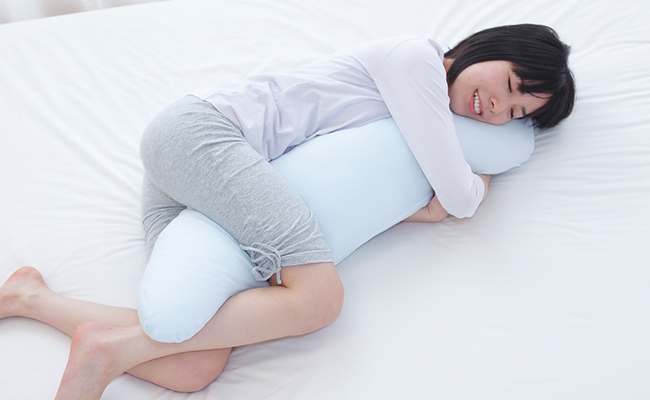 はじめての抱き枕（妊婦・マタニティ・横向き睡眠用）ブルー