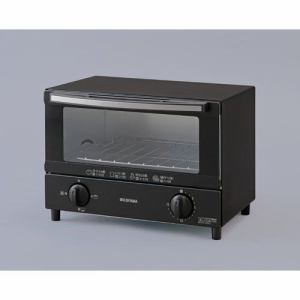 【アイリスオーヤマ】　KOT-012-B　オーブントースター　　2枚焼き　ブラック