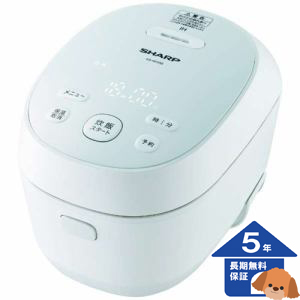 【シャープ】　KS-HF05B-W　炊飯器　PLAINLY　ホワイト系　3合　IH【5年保証】