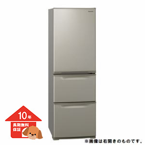 パナソニック NR-C372N-N 3ドアスリム冷凍冷蔵庫 (365L・右開き) グレイスゴールド【10年保証】