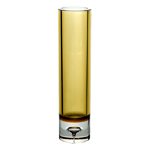 【HAMMER GLASS】ｼﾘﾝﾀﾞｰ 花瓶 φ6xH25 ﾌﾞﾗｳﾝ