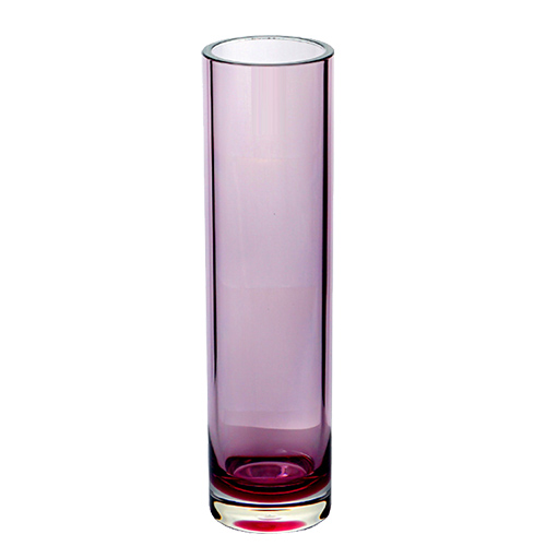 【HAMMER GLASS】ｼﾘﾝﾀﾞｰ 花瓶 φ8xH30 ﾊﾟｰﾌﾟﾙ