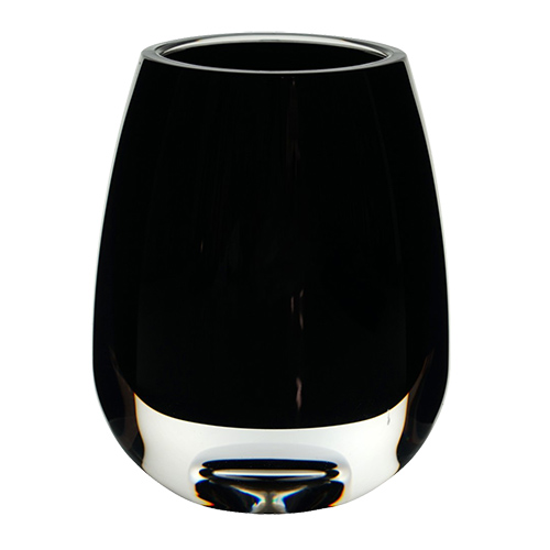 【HAMMER GLASS】ﾃｨｱﾄﾞﾛ 8x10.5xH13 ｸﾞﾗｽ 花瓶 ﾌﾞﾗｯｸ