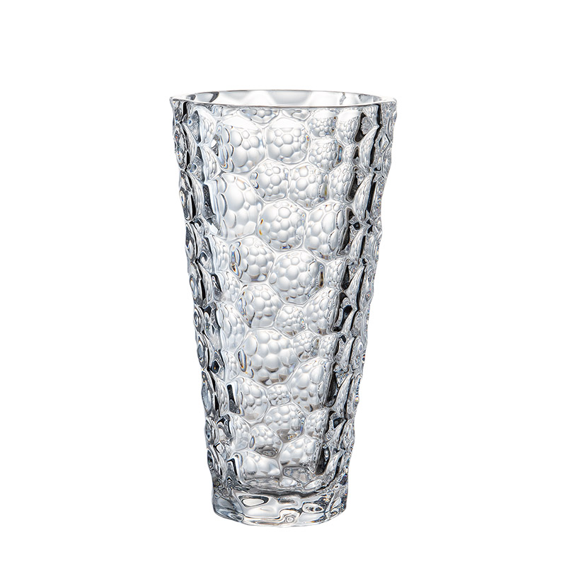 【HAMMER GLASS】花瓶 円錐ｸﾘｽﾀｲﾝﾌｨﾆﾃｨφ13.5xH25.5