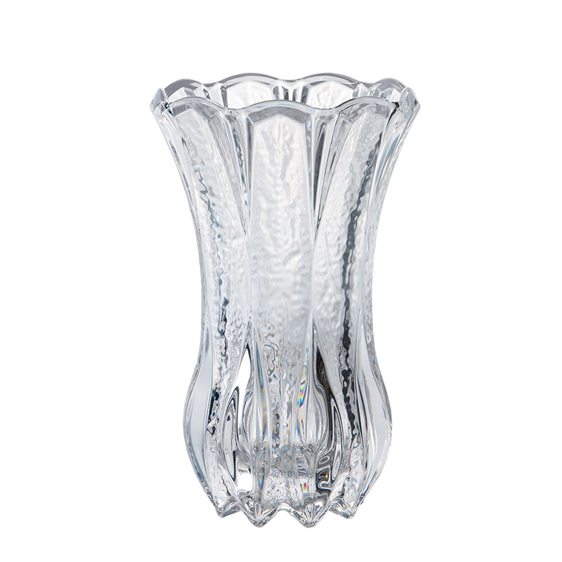 【HAMMER GLASS】花瓶 ｸﾞﾗｽ ｸﾘｽﾀｸﾞﾗﾝﾄﾞﾍﾞｰｽφ19xH30.5
