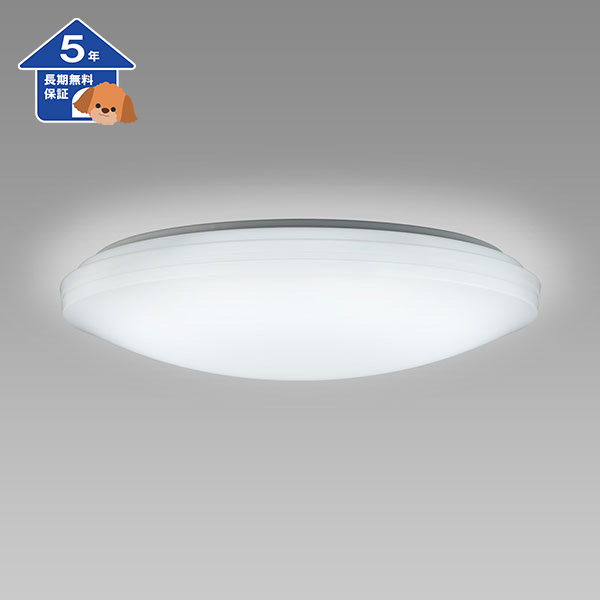 【NEC】 [LEDシーリングライト (～12畳/調光/昼光色) リモコン有] ホワイト系【5年保証】
