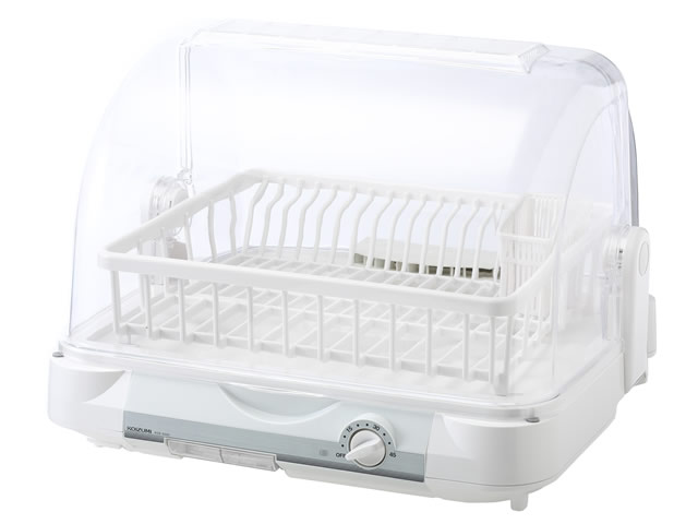 【コイズミ】食器乾燥機 ～6人 樹脂カゴタイプ ホワイト お手入れ 簡単 清潔