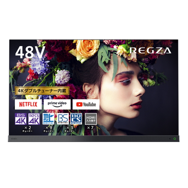 【東芝】 REGZA テレビ 4K有機ELテレビ 48型