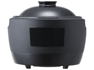 【シロカ】 炊飯器 かまどさん電気 3合炊き 幅 30 × 奥行 30 × 高さ 26.1（土鍋含む）ブラック系